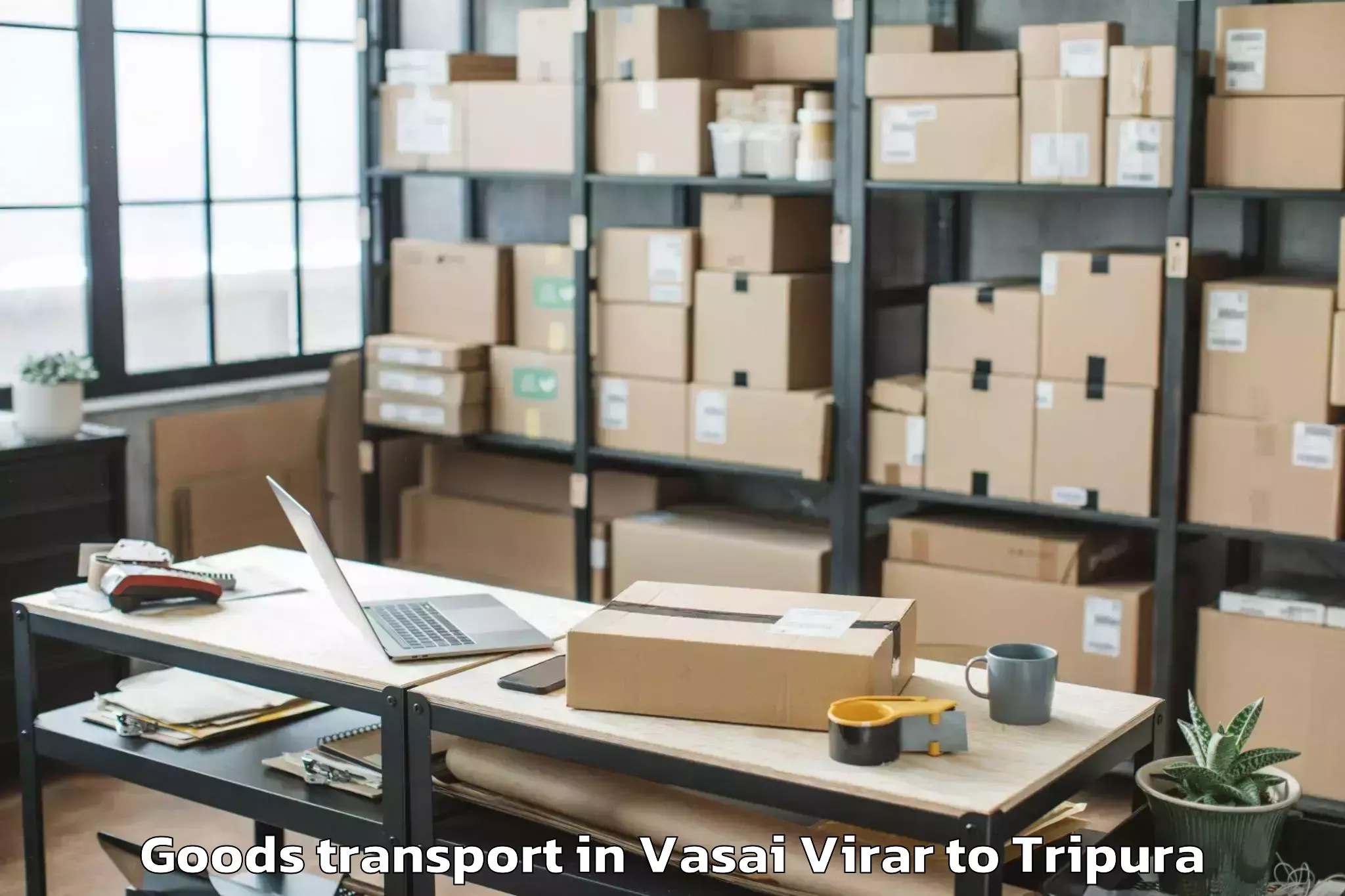 Top Vasai Virar to Agartala Goods Transport Available